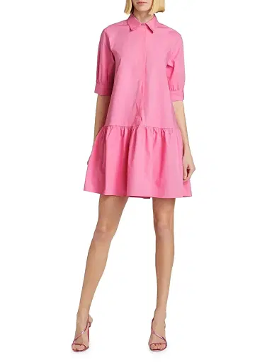 Marella Women's Ebert Poplin Shift Shirtdress - Deep Rose | Thumbnail 2 Marella Women's Ebert Poplin Shift Shirtdress - Deep Rose | Thumbnail 2