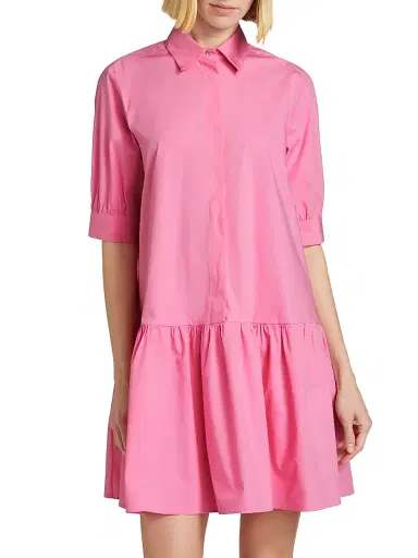 Marella Women's Ebert Poplin Shift Shirtdress - Deep Rose | Thumbnail 3 Marella Women's Ebert Poplin Shift Shirtdress - Deep Rose | Thumbnail 3