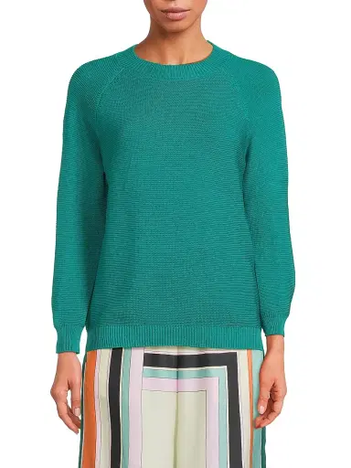 Weekend Max Mara Women's Linz Cotton Sweater - Emerald | Thumbnail 3 Weekend Max Mara Women's Linz Cotton Sweater - Emerald | Thumbnail 3