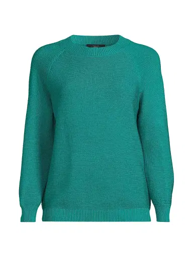 Weekend Max Mara Women's Linz Cotton Sweater - Emerald | Thumbnail 1 Weekend Max Mara Women's Linz Cotton Sweater - Emerald | Thumbnail 1
