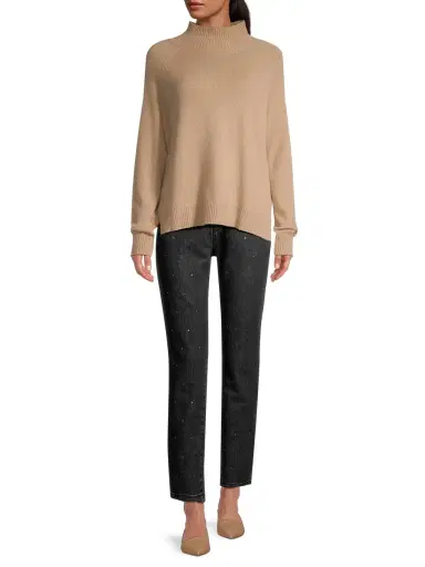 Weekend Max Mara Women's Crystal Embellished Skinny Jeans - Black | Thumbnail 1 Weekend Max Mara Women's Crystal Embellished Skinny Jeans - Black | Thumbnail 1
