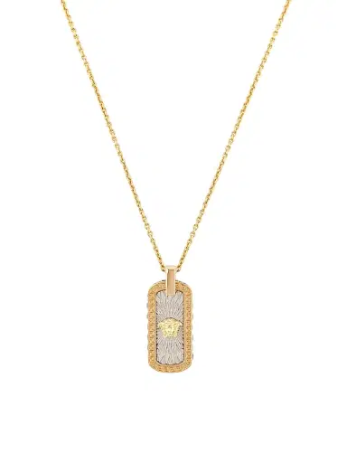 Versace Men's Medusa Goldtone Pendant Necklace - Gold Palladium Black | Thumbnail 1 Versace Men's Medusa Goldtone Pendant Necklace - Gold Palladium Black | Thumbnail 1