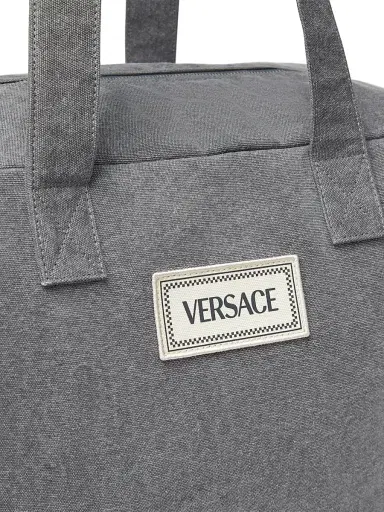 Versace Mommy Canvas Bag - Grey | Thumbnail 3 Versace Mommy Canvas Bag - Grey | Thumbnail 3