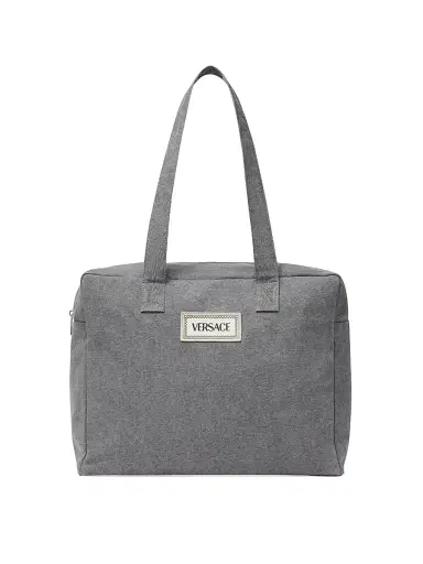 Versace Mommy Canvas Bag - Grey | Thumbnail 1 Versace Mommy Canvas Bag - Grey | Thumbnail 1