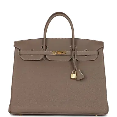 HERMÈS Hermes Birkin 40 Etoupe Togo Gold Hardware | Thumbnail 1 HERMÈS Hermes Birkin 40 Etoupe Togo Gold Hardware | Thumbnail 1