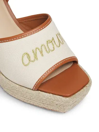 Cinq à Sept Women's Jesse 115MM Canvas Espadrille Platform Wedge Sandals - Natural Cognac | Thumbnail 6 Cinq à Sept Women's Jesse 115MM Canvas Espadrille Platform Wedge Sandals - Natural Cognac | Thumbnail 6
