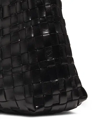 Dragon Diffusion Women's Salvage Woven Leather Hobo Bag - Black | Thumbnail 5 Dragon Diffusion Women's Salvage Woven Leather Hobo Bag - Black | Thumbnail 5