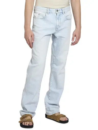 Isabel Marant Men's Lewys Straight-Leg Jeans - Light Blue | Thumbnail 4 Isabel Marant Men's Lewys Straight-Leg Jeans - Light Blue | Thumbnail 4