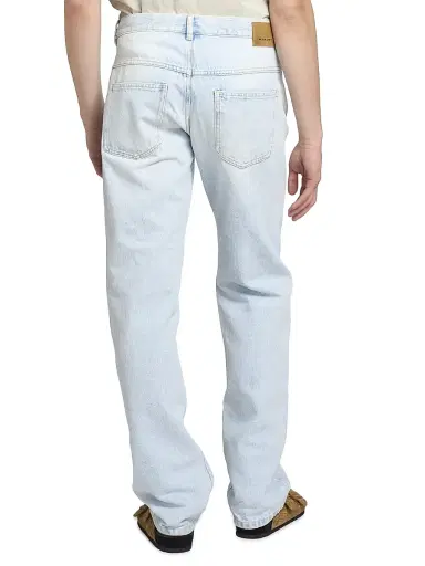 Isabel Marant Men's Lewys Straight-Leg Jeans - Light Blue | Thumbnail 5 Isabel Marant Men's Lewys Straight-Leg Jeans - Light Blue | Thumbnail 5