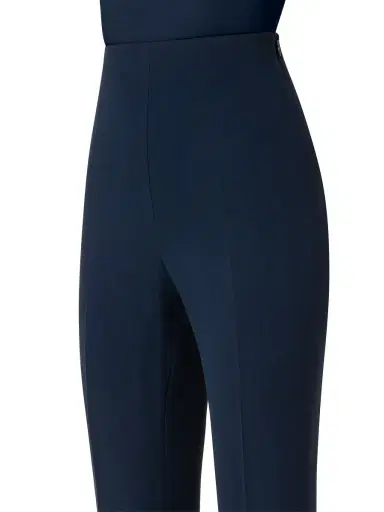 Akris Women's Faralda Flare Silk Georgette Pants - Navy | Thumbnail 4 Akris Women's Faralda Flare Silk Georgette Pants - Navy | Thumbnail 4
