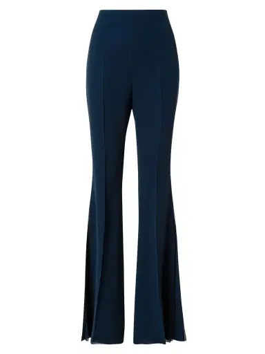 Akris Women's Faralda Flare Silk Georgette Pants - Navy | Thumbnail 5 Akris Women's Faralda Flare Silk Georgette Pants - Navy | Thumbnail 5