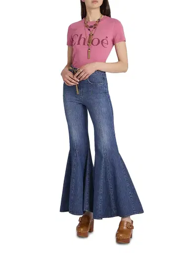 Chloé Women's Logo Cotton T-Shirt - Sweet Pink | Thumbnail 2 Chloé Women's Logo Cotton T-Shirt - Sweet Pink | Thumbnail 2