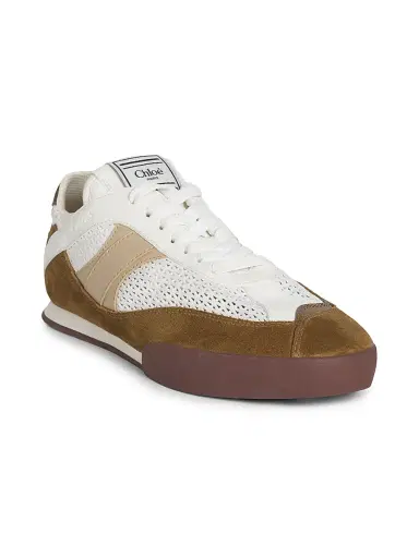 Chloé Women's Kick Low-Top Sneakers - Natural Brown | Thumbnail 2 Chloé Women's Kick Low-Top Sneakers - Natural Brown | Thumbnail 2