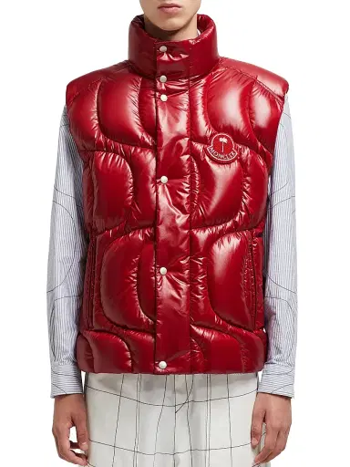 Moncler Genius Men's Moncler x Palm Angels Gwenyth Puffer Vest - Red | Thumbnail 2 Moncler Genius Men's Moncler x Palm Angels Gwenyth Puffer Vest - Red | Thumbnail 2