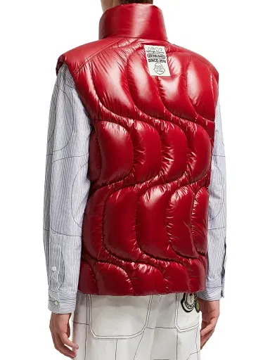 Moncler Genius Men's Moncler x Palm Angels Gwenyth Puffer Vest - Red | Thumbnail 3 Moncler Genius Men's Moncler x Palm Angels Gwenyth Puffer Vest - Red | Thumbnail 3