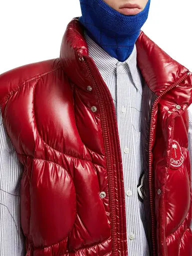 Moncler Genius Men's Moncler x Palm Angels Gwenyth Puffer Vest - Red | Thumbnail 4 Moncler Genius Men's Moncler x Palm Angels Gwenyth Puffer Vest - Red | Thumbnail 4