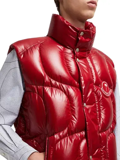 Moncler Genius Men's Moncler x Palm Angels Gwenyth Puffer Vest - Red | Thumbnail 5 Moncler Genius Men's Moncler x Palm Angels Gwenyth Puffer Vest - Red | Thumbnail 5