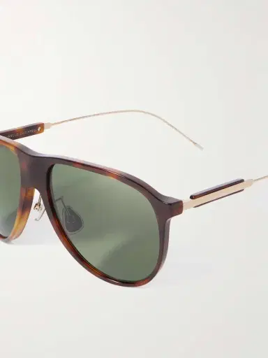 Brunello Cucinelli Aviator-style Tortoiseshell Acetate And Gold-tone Sunglasses | Thumbnail 4 Brunello Cucinelli Aviator-style Tortoiseshell Acetate And Gold-tone Sunglasses | Thumbnail 4