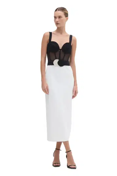 PatBo JERSEY SANDS CORSET MIDI DRESS | Thumbnail 1 PatBo JERSEY SANDS CORSET MIDI DRESS | Thumbnail 1