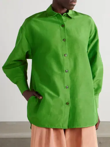 Carolina Herrera Cotton-blend Faille Shirt | Thumbnail 3 Carolina Herrera Cotton-blend Faille Shirt | Thumbnail 3
