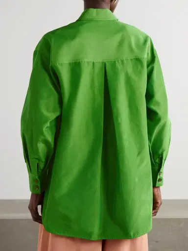 Carolina Herrera Cotton-blend Faille Shirt | Thumbnail 4 Carolina Herrera Cotton-blend Faille Shirt | Thumbnail 4