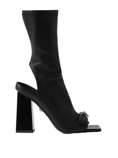 Versace Gianni Ribbon Embellished Leather Ankle Boots | Thumbnail 1 Versace Gianni Ribbon Embellished Leather Ankle Boots | Thumbnail 1