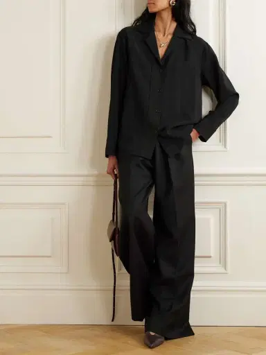 RÓHE Satin-trimmed Crepe Shirt | Thumbnail 2 RÓHE Satin-trimmed Crepe Shirt | Thumbnail 2