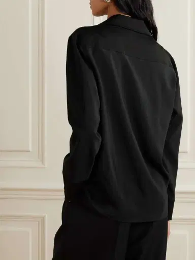 RÓHE Satin-trimmed Crepe Shirt | Thumbnail 3 RÓHE Satin-trimmed Crepe Shirt | Thumbnail 3