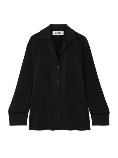 RÓHE Satin-trimmed Crepe Shirt | Thumbnail 1 RÓHE Satin-trimmed Crepe Shirt | Thumbnail 1