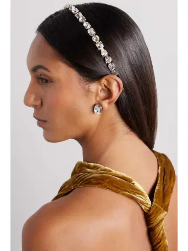 Balmain Eclat Swarovski Crystal-embellished Gold-plated Headband | Thumbnail 2 Balmain Eclat Swarovski Crystal-embellished Gold-plated Headband | Thumbnail 2