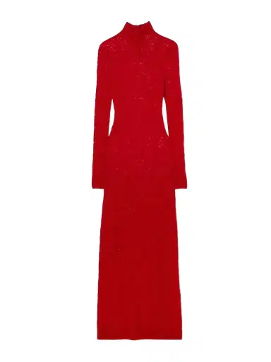 Gabriela Hearst Lethe Crocheted Wool And Silk-blend Turtleneck Maxi Dress | Thumbnail 1 Gabriela Hearst Lethe Crocheted Wool And Silk-blend Turtleneck Maxi Dress | Thumbnail 1