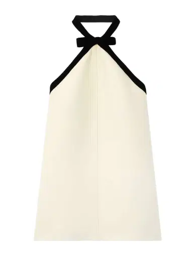 Tom Ford Bow-embellished Velvet-trimmed Wool And Silk-blend Crepe Mini Dress | Thumbnail 1 Tom Ford Bow-embellished Velvet-trimmed Wool And Silk-blend Crepe Mini Dress | Thumbnail 1