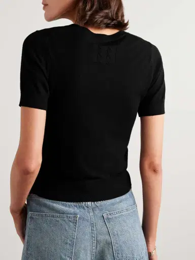 Nili Lotan Leilani Slim-fit Merino Wool Top | Thumbnail 4 Nili Lotan Leilani Slim-fit Merino Wool Top | Thumbnail 4