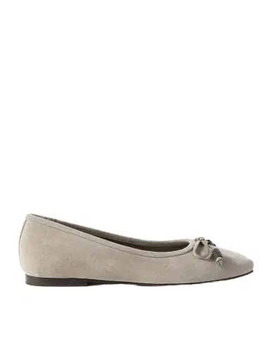 Brunello Cucinelli Bead-embellished Suede Ballet Flats | Thumbnail 1 Brunello Cucinelli Bead-embellished Suede Ballet Flats | Thumbnail 1
