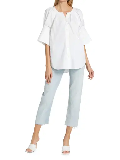A.L.C. Women's Chloe Oversized Top - White | Thumbnail 1 A.L.C. Women's Chloe Oversized Top - White | Thumbnail 1