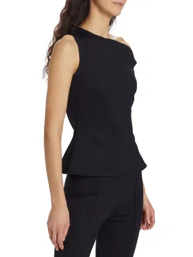 Rosetta Getty Women's One-Shoulder Twist Top - Black | Thumbnail 3 Rosetta Getty Women's One-Shoulder Twist Top - Black | Thumbnail 3