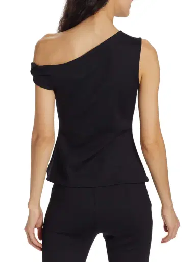 Rosetta Getty Women's One-Shoulder Twist Top - Black | Thumbnail 4 Rosetta Getty Women's One-Shoulder Twist Top - Black | Thumbnail 4