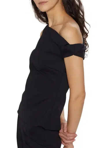 Rosetta Getty Women's One-Shoulder Twist Top - Black | Thumbnail 5 Rosetta Getty Women's One-Shoulder Twist Top - Black | Thumbnail 5