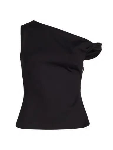 Rosetta Getty Women's One-Shoulder Twist Top - Black | Thumbnail 7 Rosetta Getty Women's One-Shoulder Twist Top - Black | Thumbnail 7