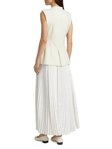 SIMKHAI Women's Georgina Pieced Vest Maxi Dress - White | Thumbnail 5 SIMKHAI Women's Georgina Pieced Vest Maxi Dress - White | Thumbnail 5