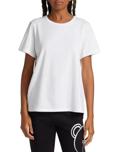Bombas Women's Cotton Crewneck Split-Hem T-Shirt - White | Thumbnail 2 Bombas Women's Cotton Crewneck Split-Hem T-Shirt - White | Thumbnail 2
