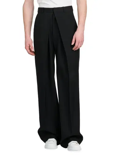 Alexander McQueen Men's Formal Deep Pleated Trousers - Black | Thumbnail 2 Alexander McQueen Men's Formal Deep Pleated Trousers - Black | Thumbnail 2
