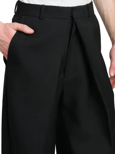 Alexander McQueen Men's Formal Deep Pleated Trousers - Black | Thumbnail 5 Alexander McQueen Men's Formal Deep Pleated Trousers - Black | Thumbnail 5