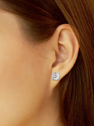 Saks Fifth Avenue Collection Women's 14K White Gold & 4.00 TCW Lab-Grown Diamond Stud Earrings - White Gold | Thumbnail 2 Saks Fifth Avenue Collection Women's 14K White Gold & 4.00 TCW Lab-Grown Diamond Stud Earrings - White Gold | Thumbnail 2