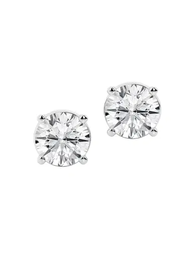 Saks Fifth Avenue Collection Women's 14K White Gold & 4.00 TCW Lab-Grown Diamond Stud Earrings - White Gold | Thumbnail 1 Saks Fifth Avenue Collection Women's 14K White Gold & 4.00 TCW Lab-Grown Diamond Stud Earrings - White Gold | Thumbnail 1