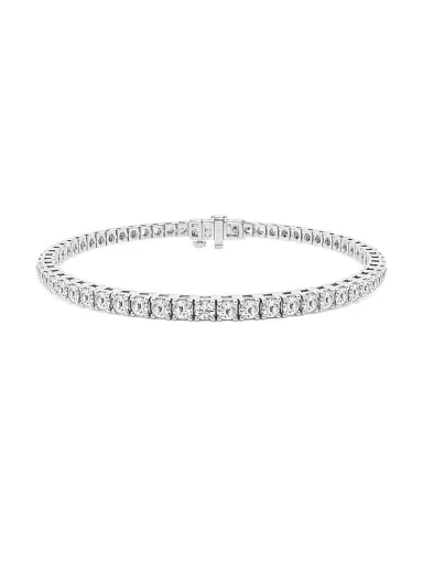 Saks Fifth Avenue Collection Women's 14K White Gold & 5.00 TCW Lab-Grown Diamond Tennis Bracelet - White Gold | Thumbnail 1 Saks Fifth Avenue Collection Women's 14K White Gold & 5.00 TCW Lab-Grown Diamond Tennis Bracelet - White Gold | Thumbnail 1