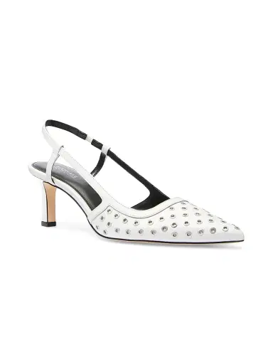 MICHAEL Michael Kors Women's Alora Grommet Slingback Pumps - Optic White | Thumbnail 2 MICHAEL Michael Kors Women's Alora Grommet Slingback Pumps - Optic White | Thumbnail 2