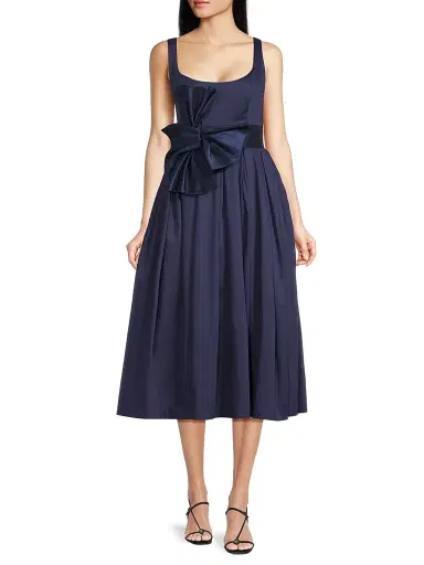 Hutch Women's Paige Sateen Midi-Dress - Navy | Thumbnail 2 Hutch Women's Paige Sateen Midi-Dress - Navy | Thumbnail 2