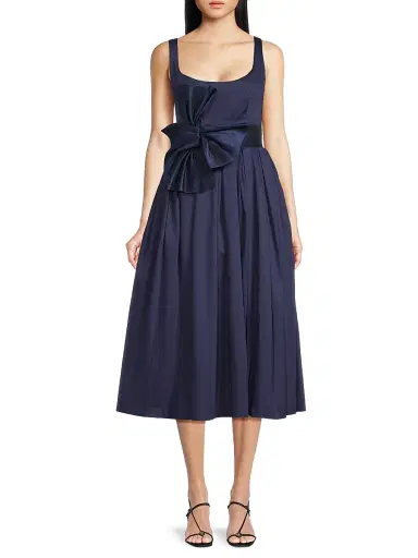 Hutch Women's Paige Sateen Midi-Dress - Navy | Thumbnail 3 Hutch Women's Paige Sateen Midi-Dress - Navy | Thumbnail 3