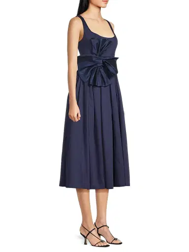 Hutch Women's Paige Sateen Midi-Dress - Navy | Thumbnail 4 Hutch Women's Paige Sateen Midi-Dress - Navy | Thumbnail 4